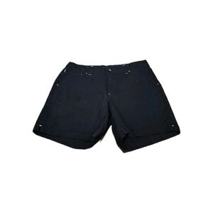 Lee Women's Straight Fit Shorts Black Size 10 (32" Waist) Stretch Cotton Casual‎